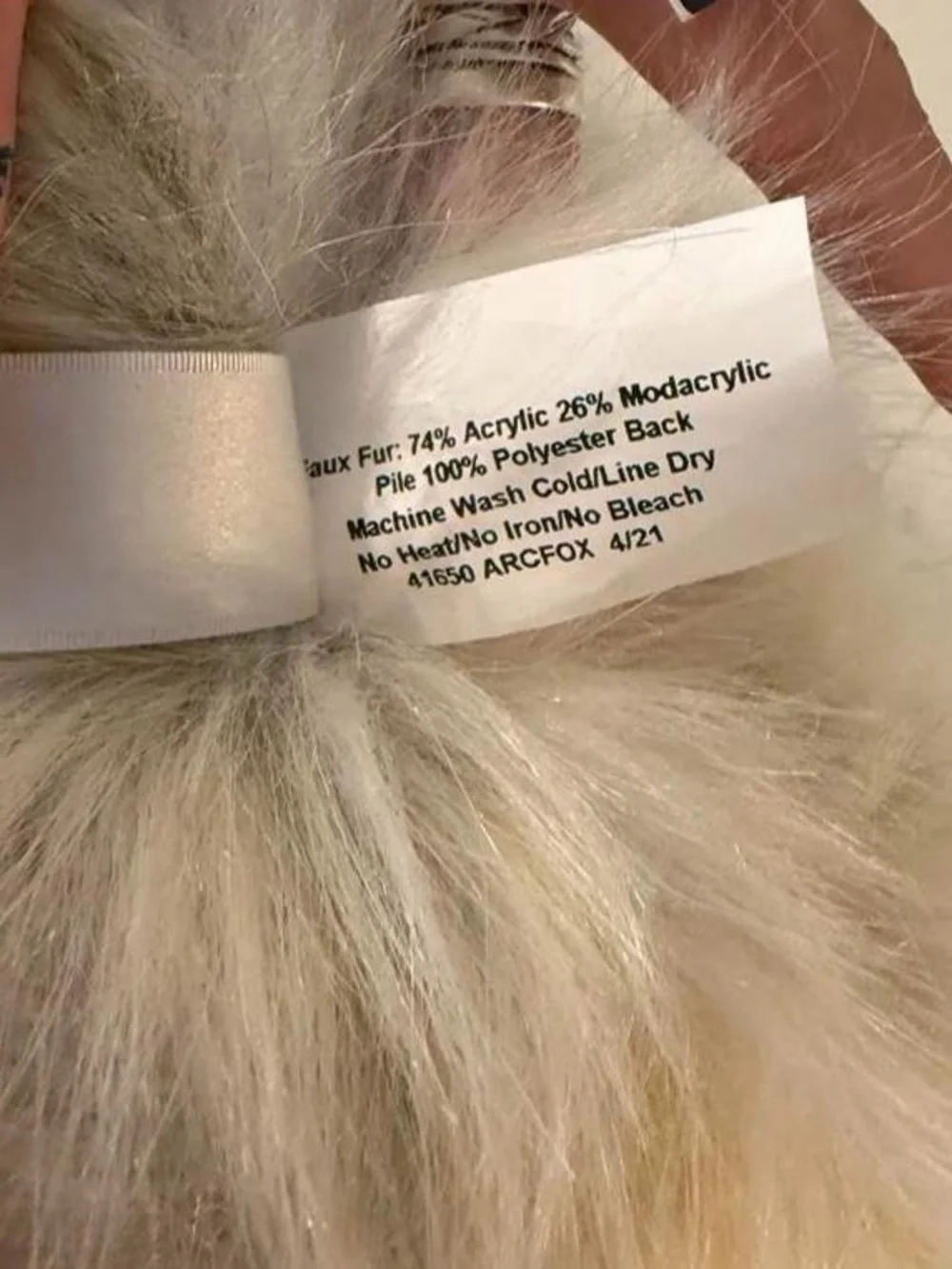 Donna Salyers Fabulous Furs Arctic Fox Faux Fur Halo Headband Ear Warmer NWT